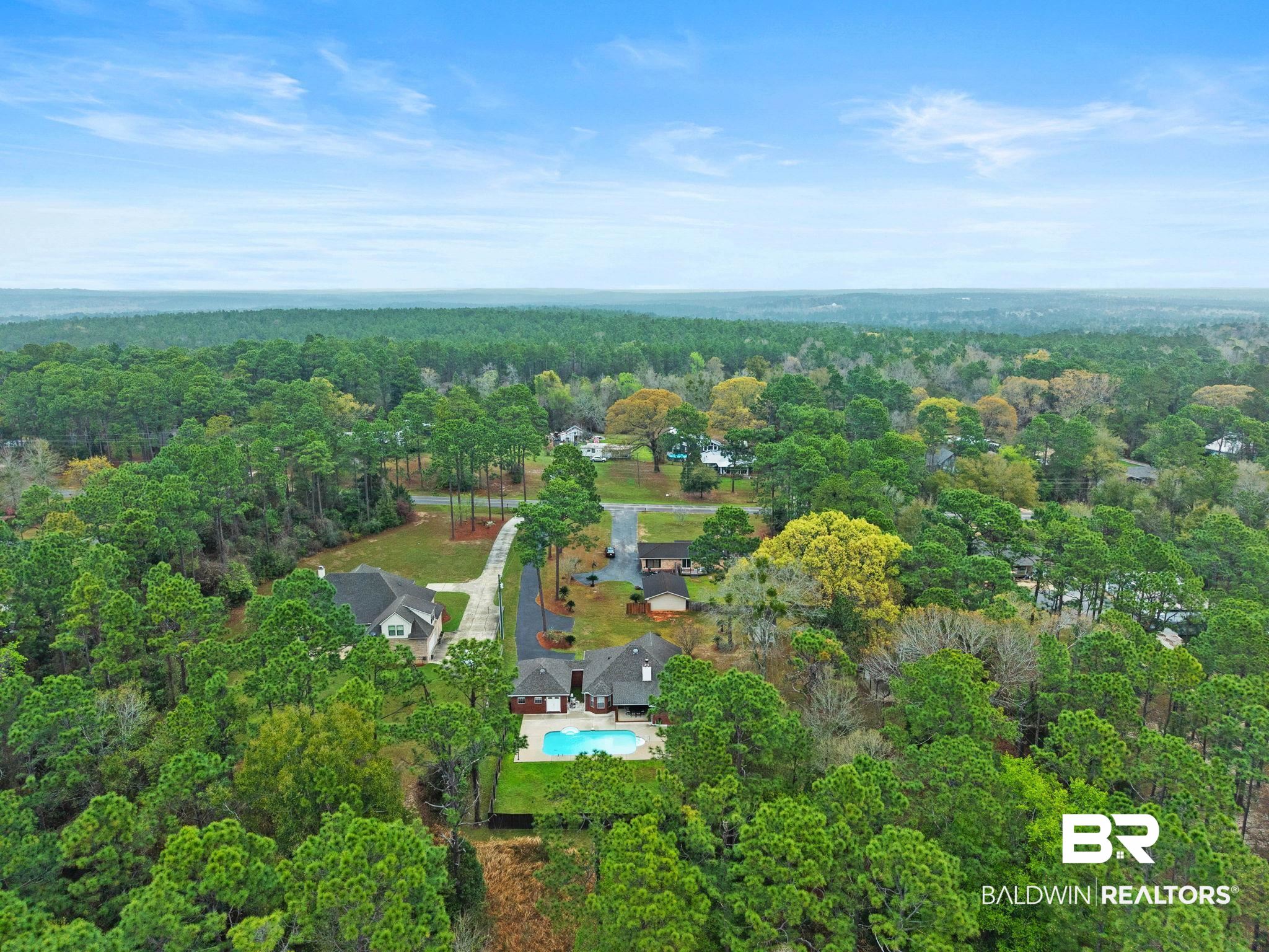 32185 Buzbee Road Daphne, AL 36527 - Photo 46 of 47 Drone / aerial view of a forest and a pool area