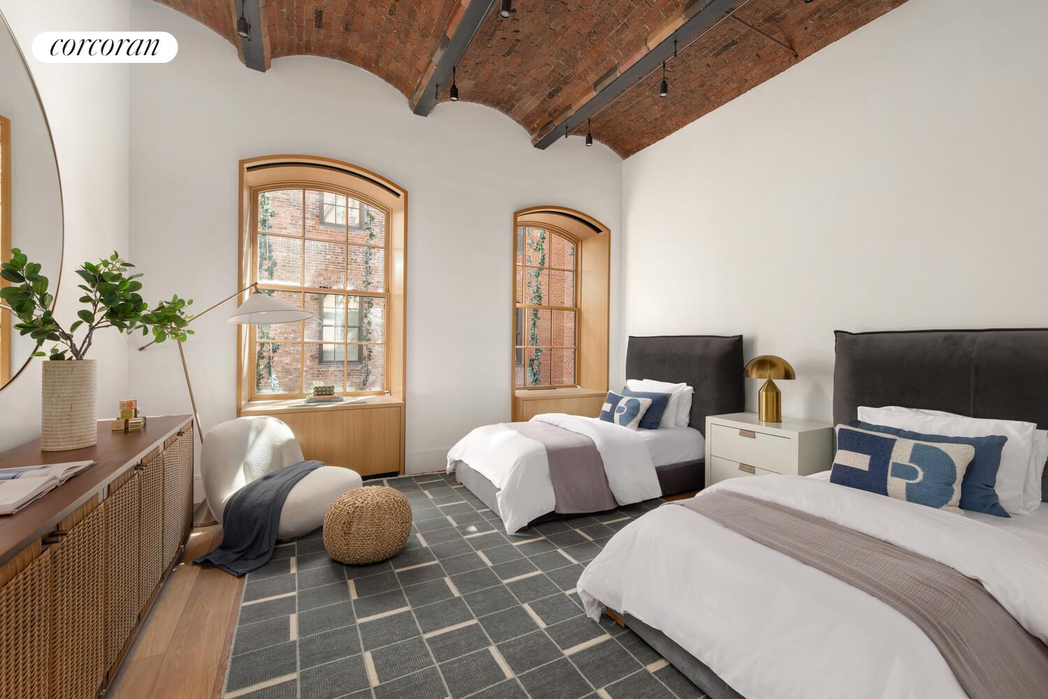 36 Bleecker Street, Unit 5A Manhattan, NY 10012 - Photo 13 of 39 a bedroom with two beds and potted plant