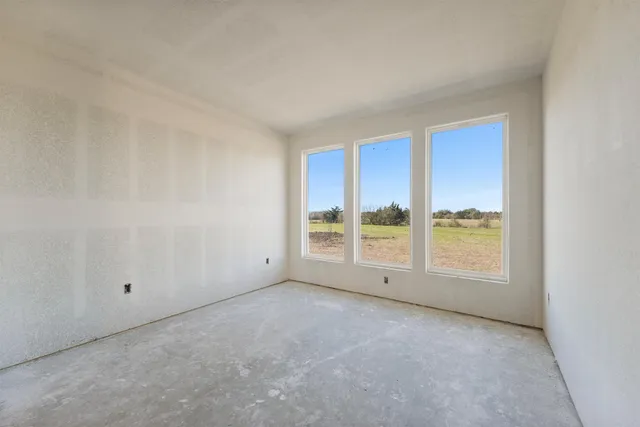 an empty room with a window