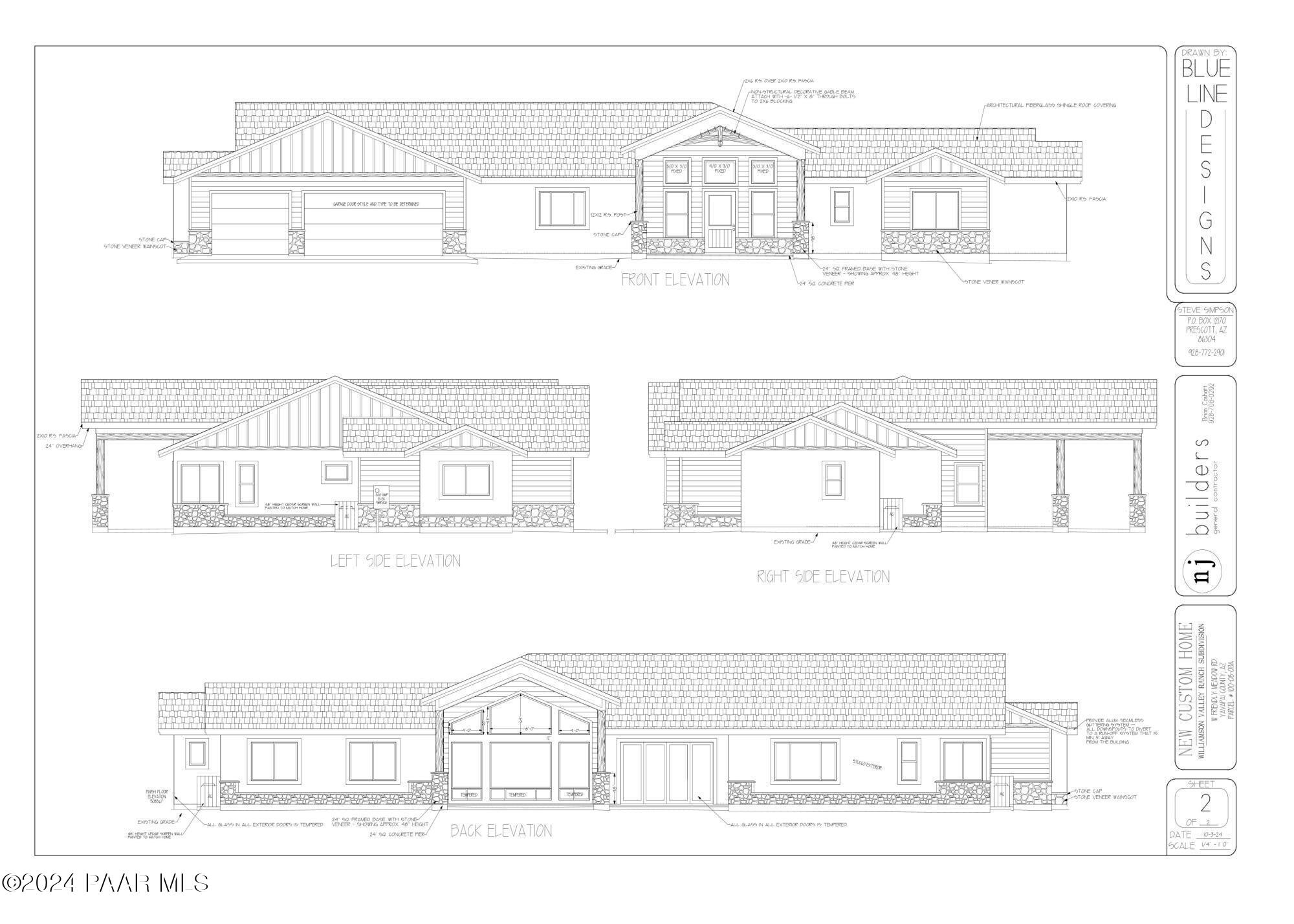 3600 Friendly Meadow Road Prescott, AZ 86305 - Photo 32 of 39 Front & Back Elevation