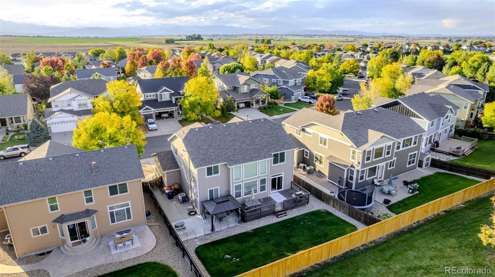 139 Muscovey Lane Johnstown, CO 80534 - Photo 40 of 49 an aerial view of multiple houses with a yard