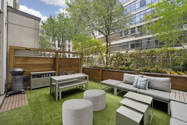 a outdoor living space with patio furniture