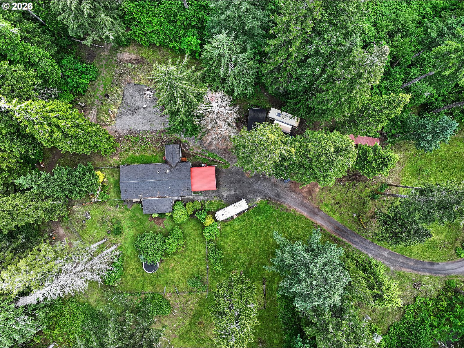 142 Spring Lane South Stevenson, WA 98648 - Photo 28 of 29 an aerial view of a house with a yard