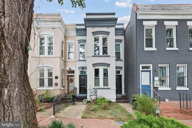 front view of a brick building