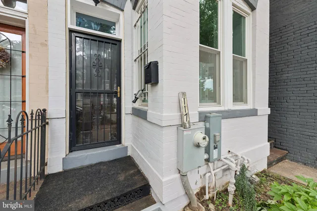 a view of front door of house