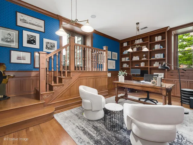 a view of a chair and table in the patio