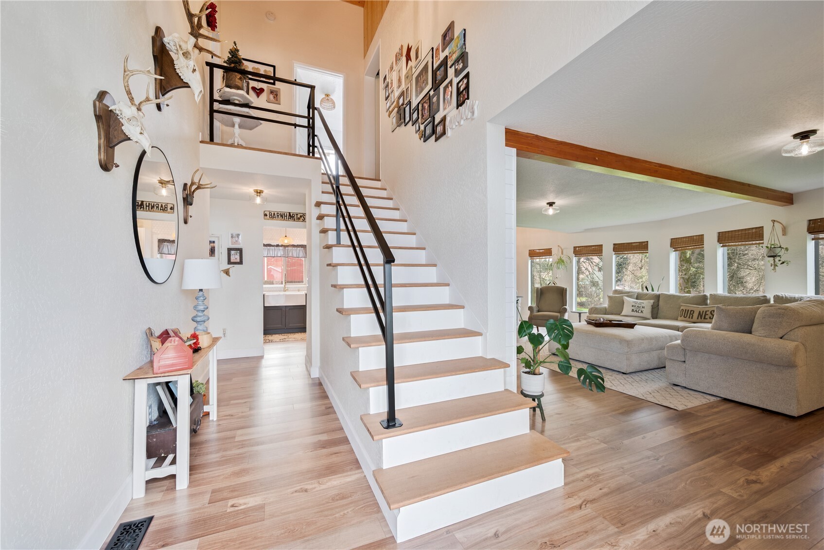 1239 Rose Valley Road Kelso, WA 98626 - Photo 8 of 40 a view of entryway and hall with wooden floor
