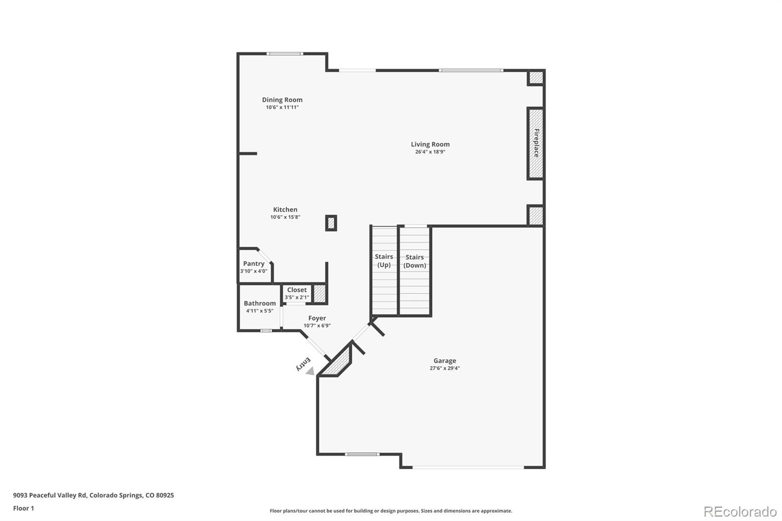 9093 Peaceful Valley Road Colorado Springs, CO 80925 - Photo 40 of 42 a picture of floor plan