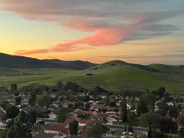 a view of a lake with a mountain