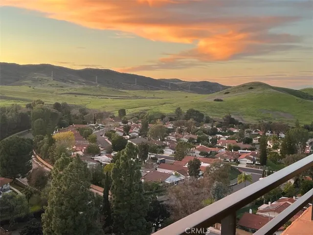 a view of city and mountain