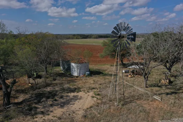 a view of a lake with a mountain from a yard