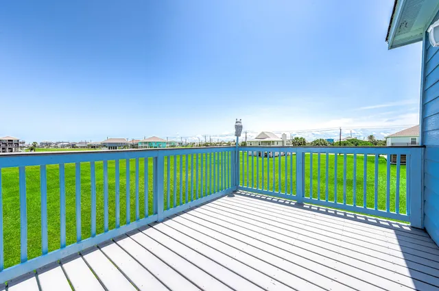 a view of a wooden deck
