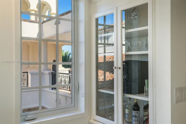 a glass door with a glass door