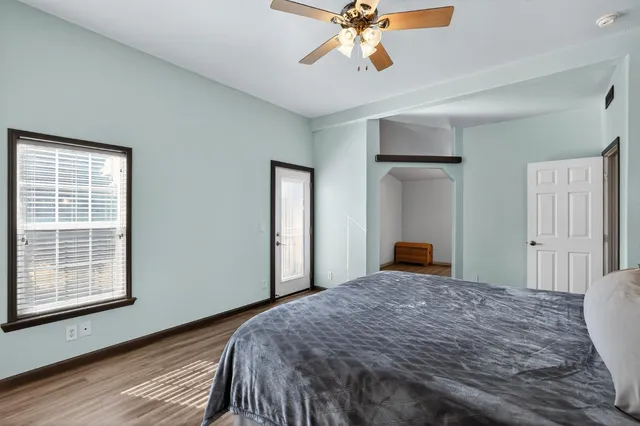 an aerial view of residential house with outdoor space