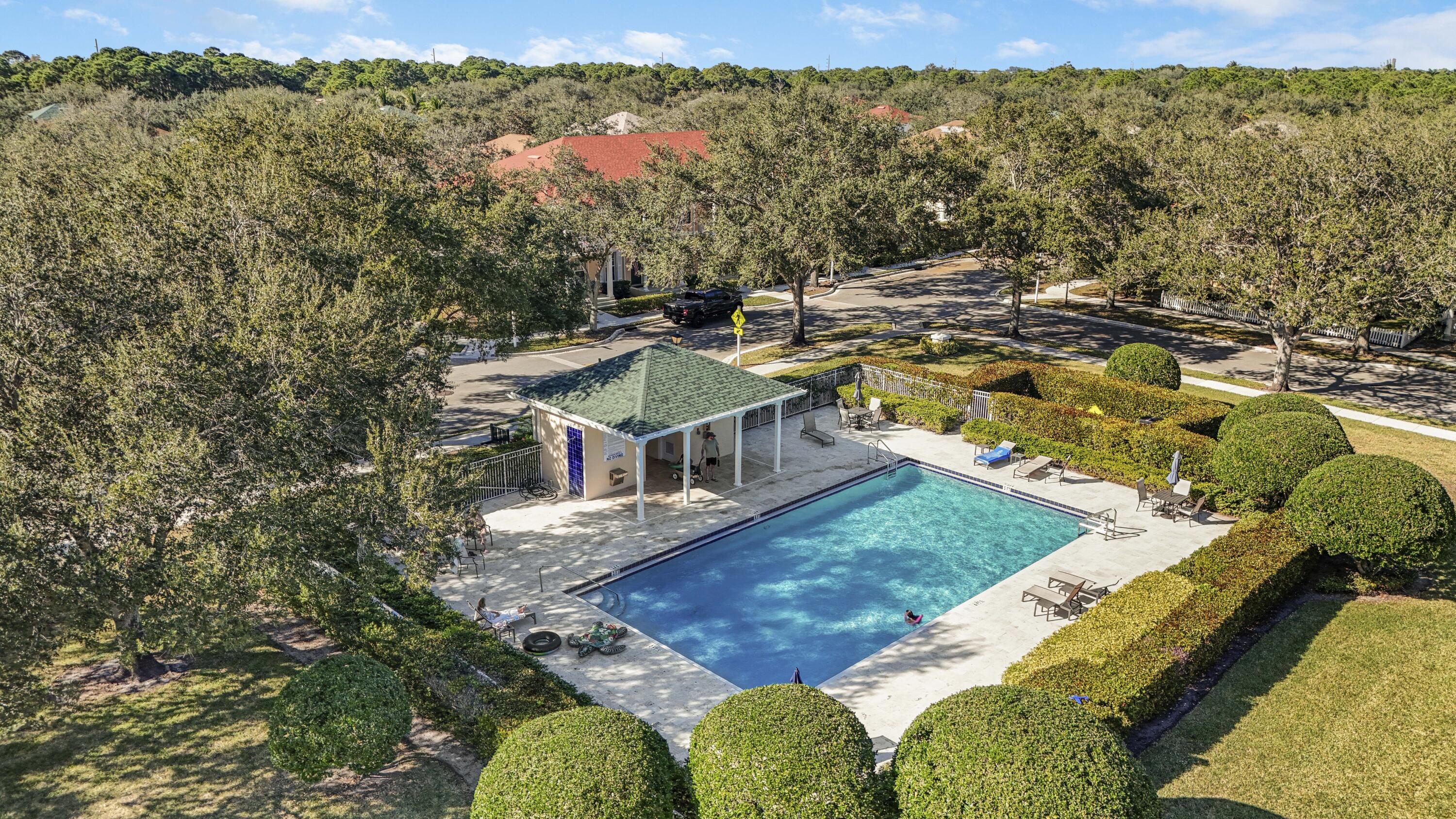 138 Newcastle Drive Jupiter, FL 33458 - Photo 36 of 44 an aerial view of a house with a yard basket ball court and outdoor seating