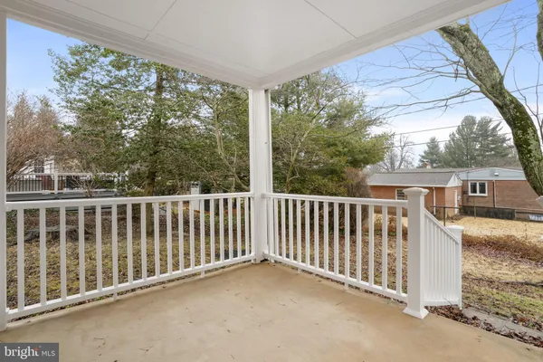 a view of a wooden deck