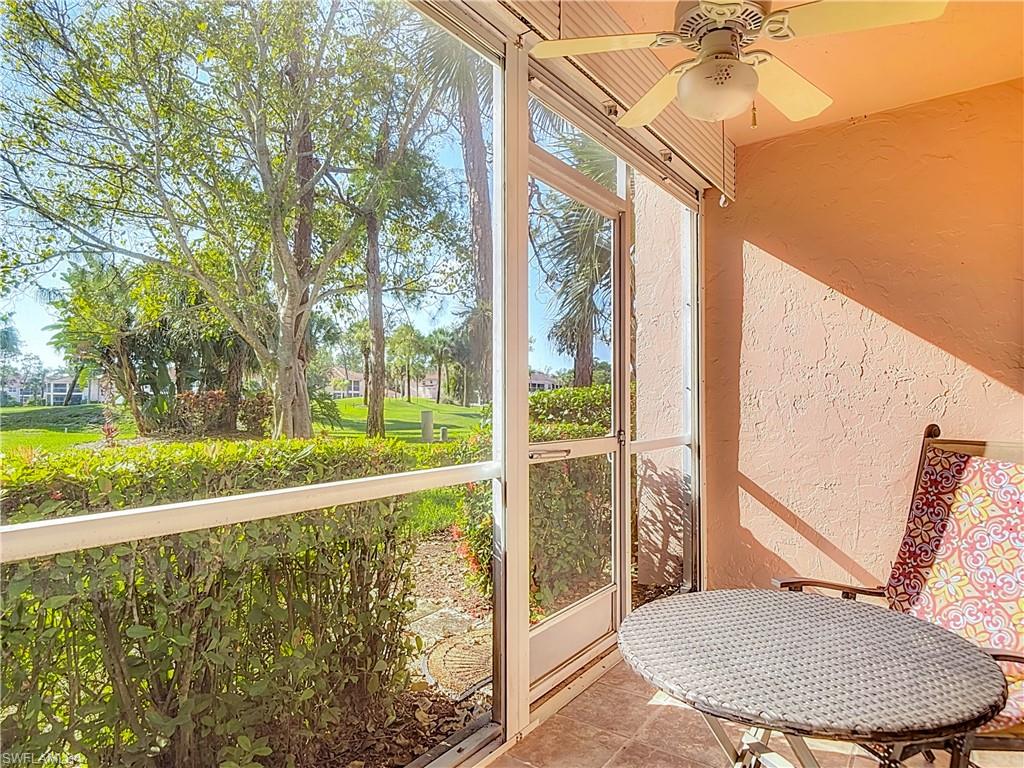 175 Turtle Lake Court, Unit 108 Naples, FL 34105 - Photo 17 of 17 Sunroom / solarium featuring ceiling fan