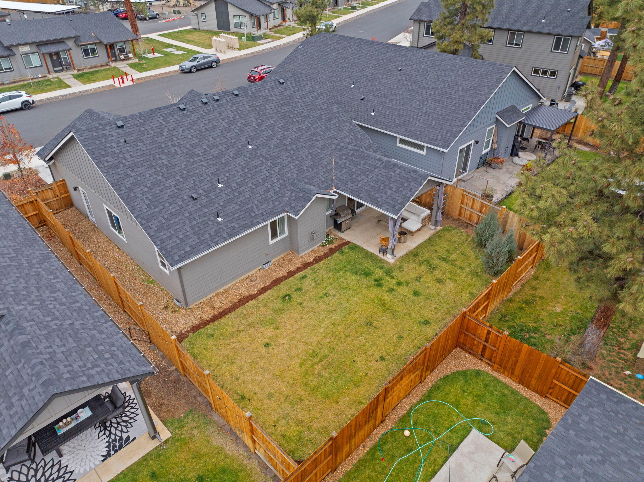 632 North Reed Street Sisters, OR 97759 - Photo 31 of 36 an aerial view of a house with a swimming pool