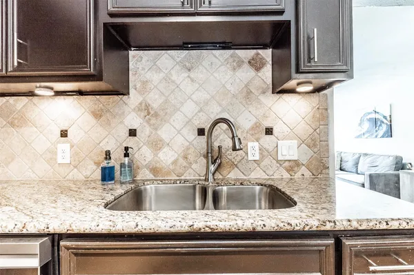 a close view of sink and tap