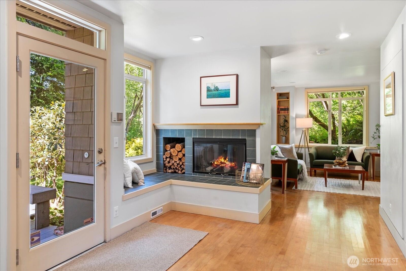 4309 Olympic Boulevard Everett, WA 98203 - Photo 4 of 40 a living room with furniture and a fireplace