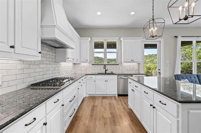 a view of a room with shelves
