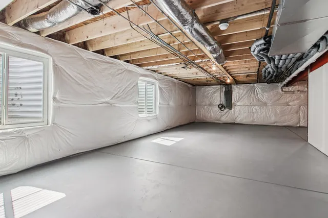 a view of a room with an empty space