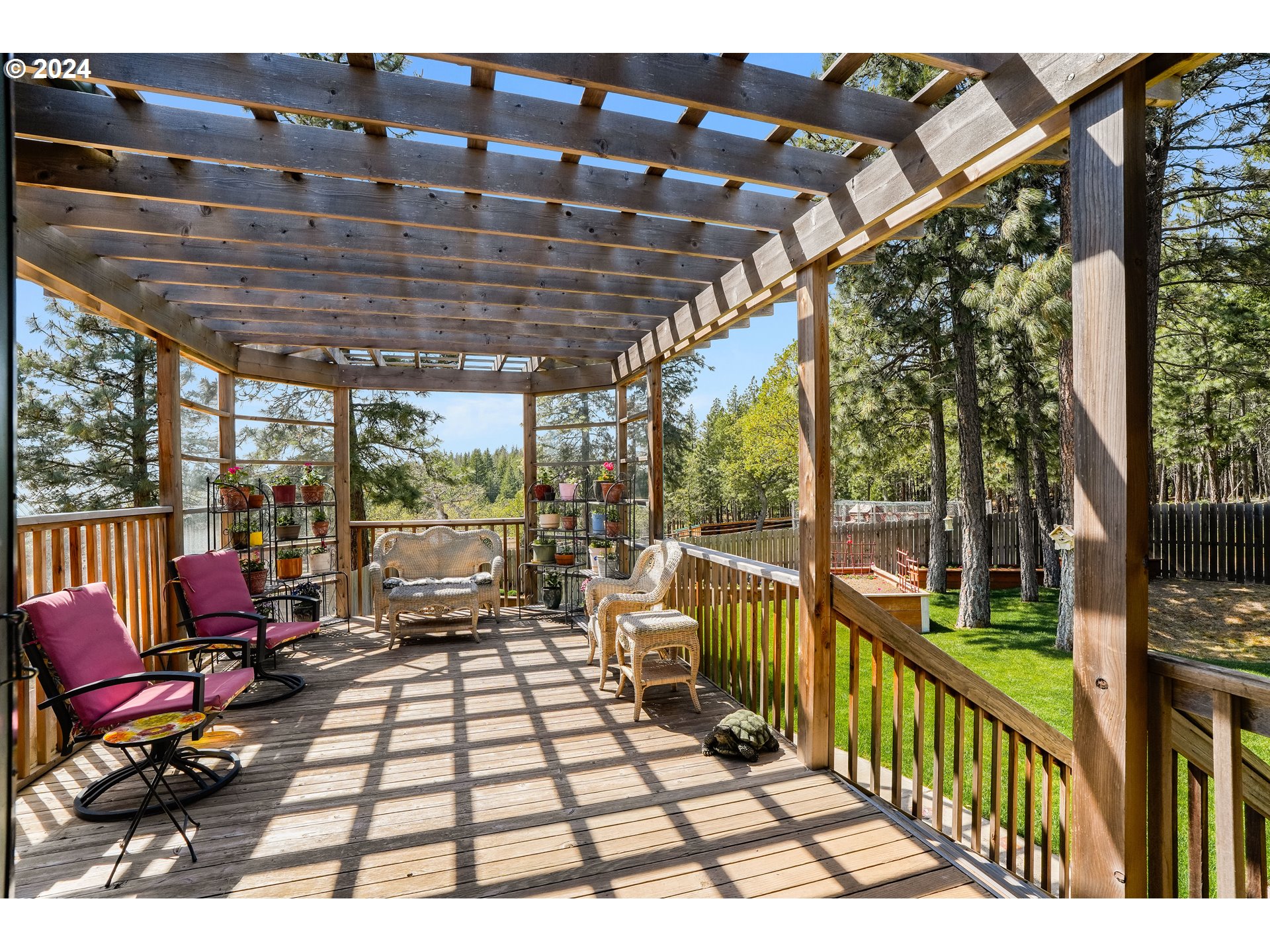 11 Deer Ridge Road Goldendale, WA 98620 - Photo 21 of 45 a view of a porch with furniture