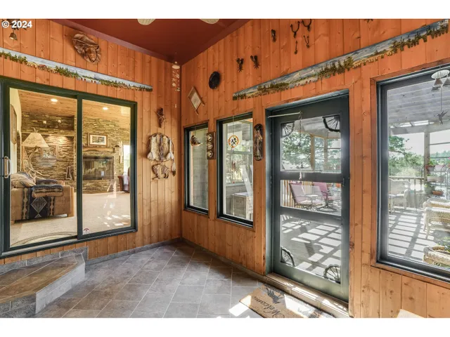 a view of a backyard with a garden