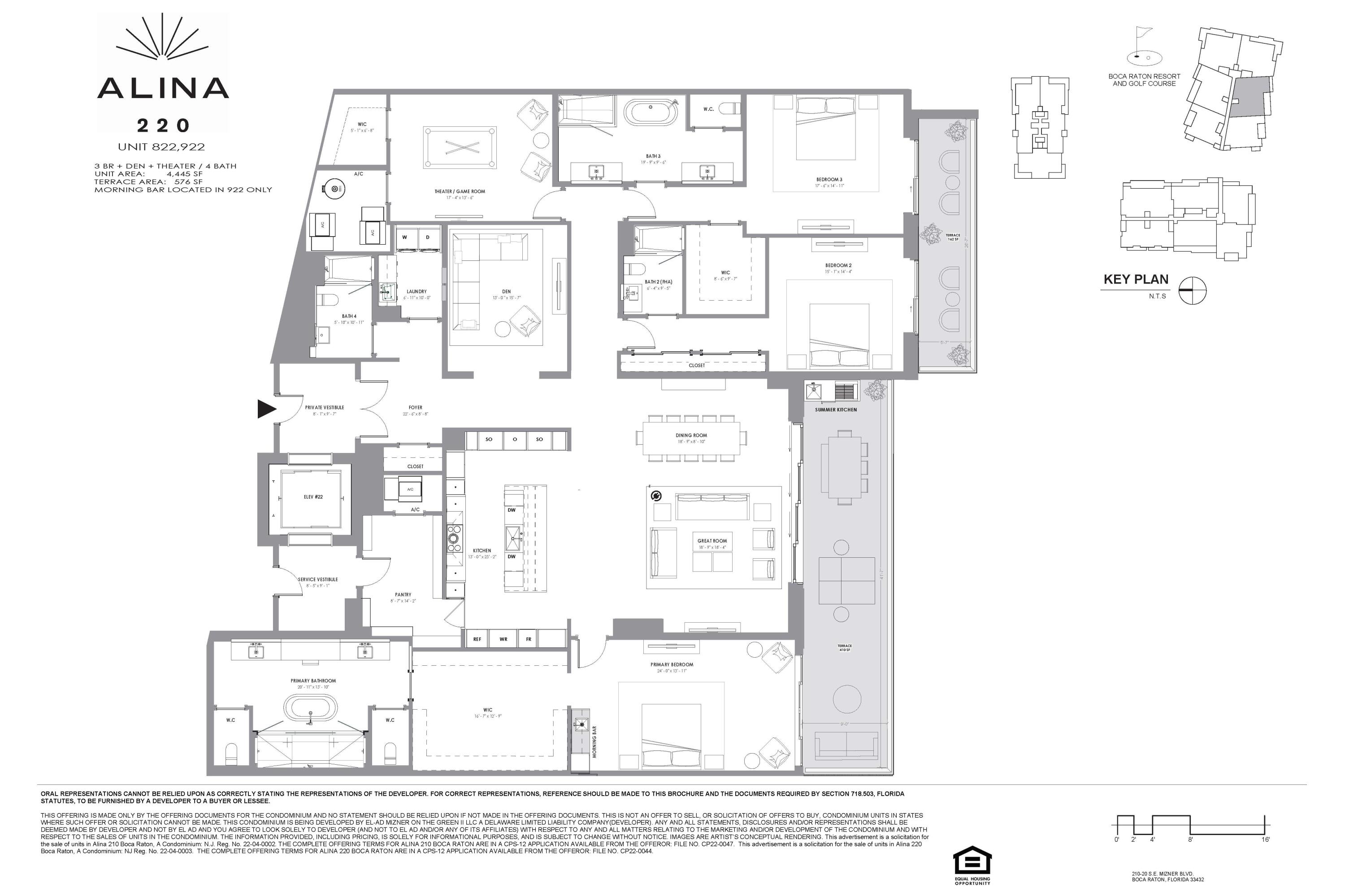 220 Southeast Mizner Boulevard, Unit PH922 Boca Raton, FL 33432 - Photo 25 of 25 PH922 Floorplan