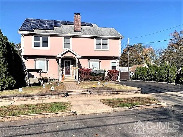 a front view of a house
