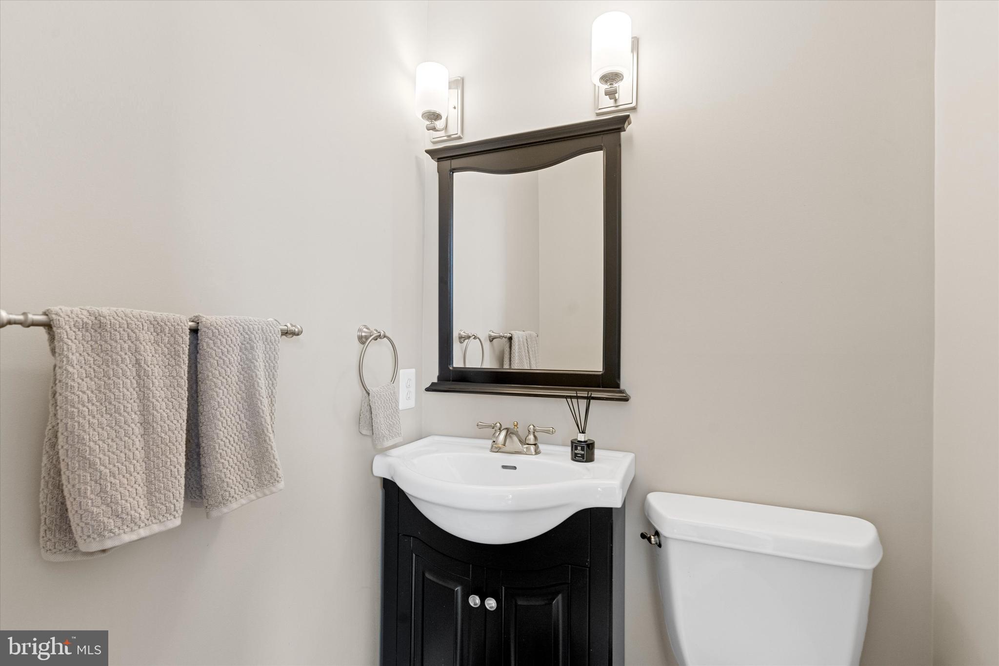 8512 Bells Ridge Terrace Potomac, MD 20854 - Photo 15 of 45 a bathroom with a sink a toilet and a mirror
