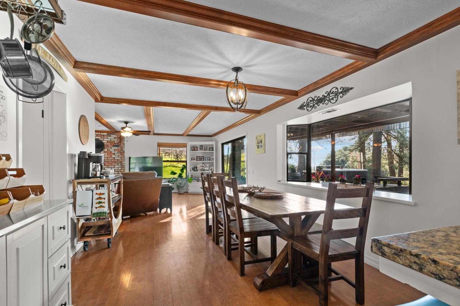 17476 Fiddletown Road Fiddletown, CA 95629 - Photo 16 of 82 a view of a dining room with furniture window and outside view