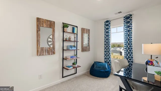 a room with toys and wall painting