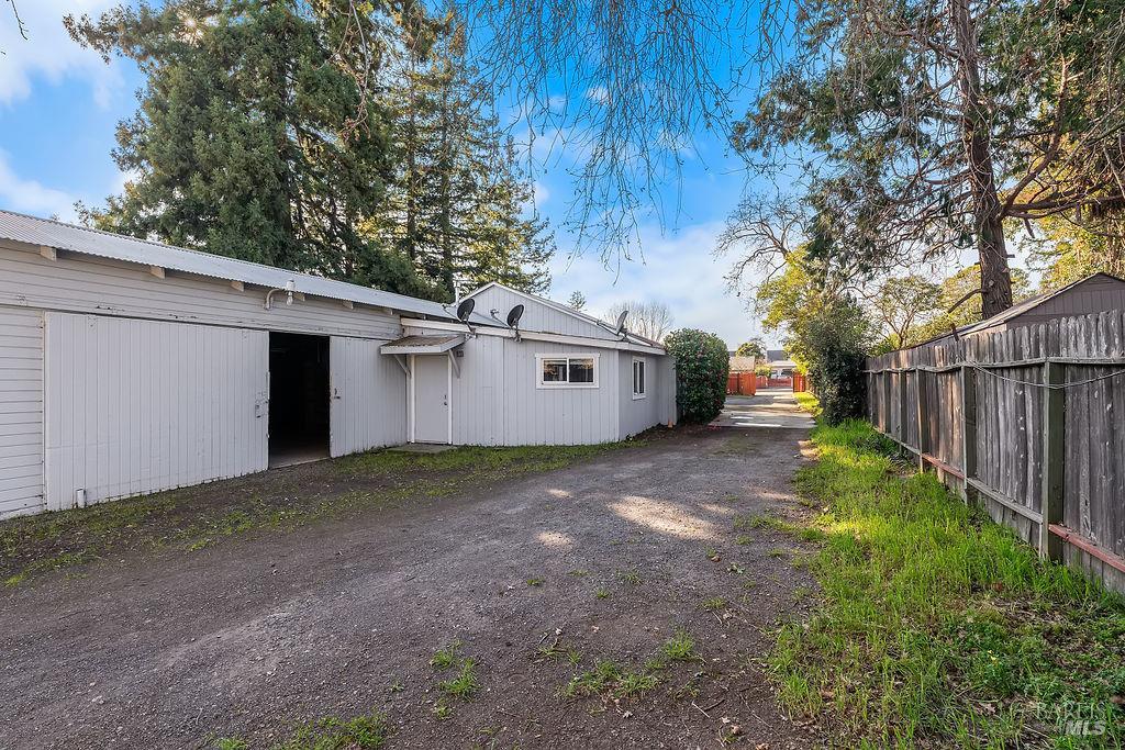 2050 Marlow Road Santa Rosa, CA 95403 - Photo 41 of 48 The entrance to the workshop has sliding barn doors