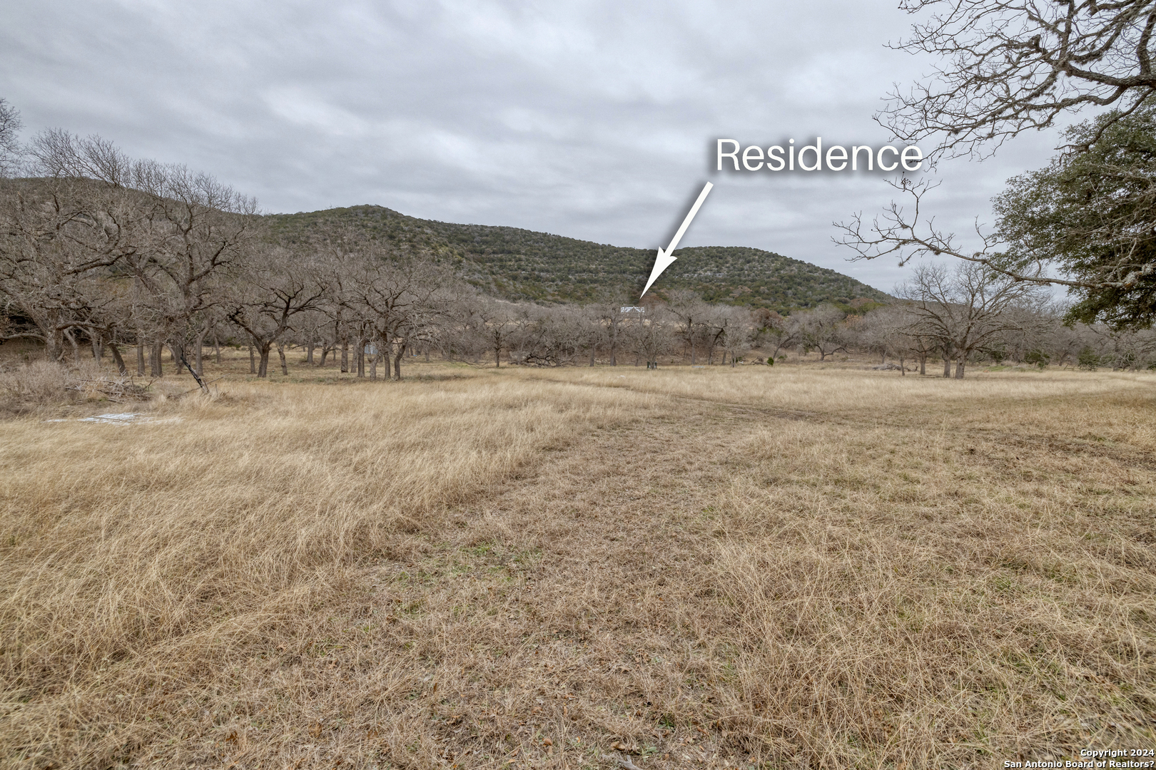 254 North Fork Bonner Road Leakey, TX 78873 - Photo 47 of 47 a view of a dry yard with mountains in the background