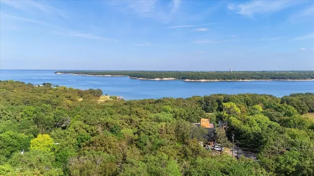 a view of lake and mountain