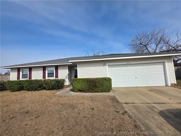 a view of backyard of house