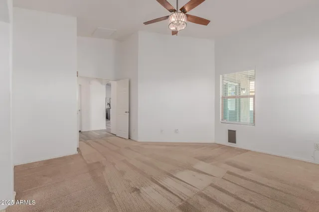 a view of a livingroom with a bathroom