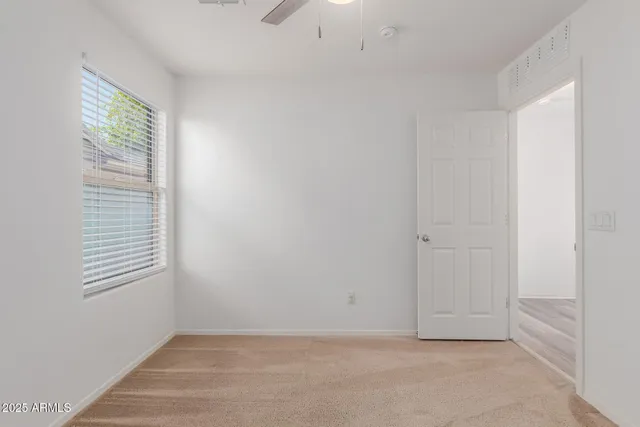 an empty room with a window