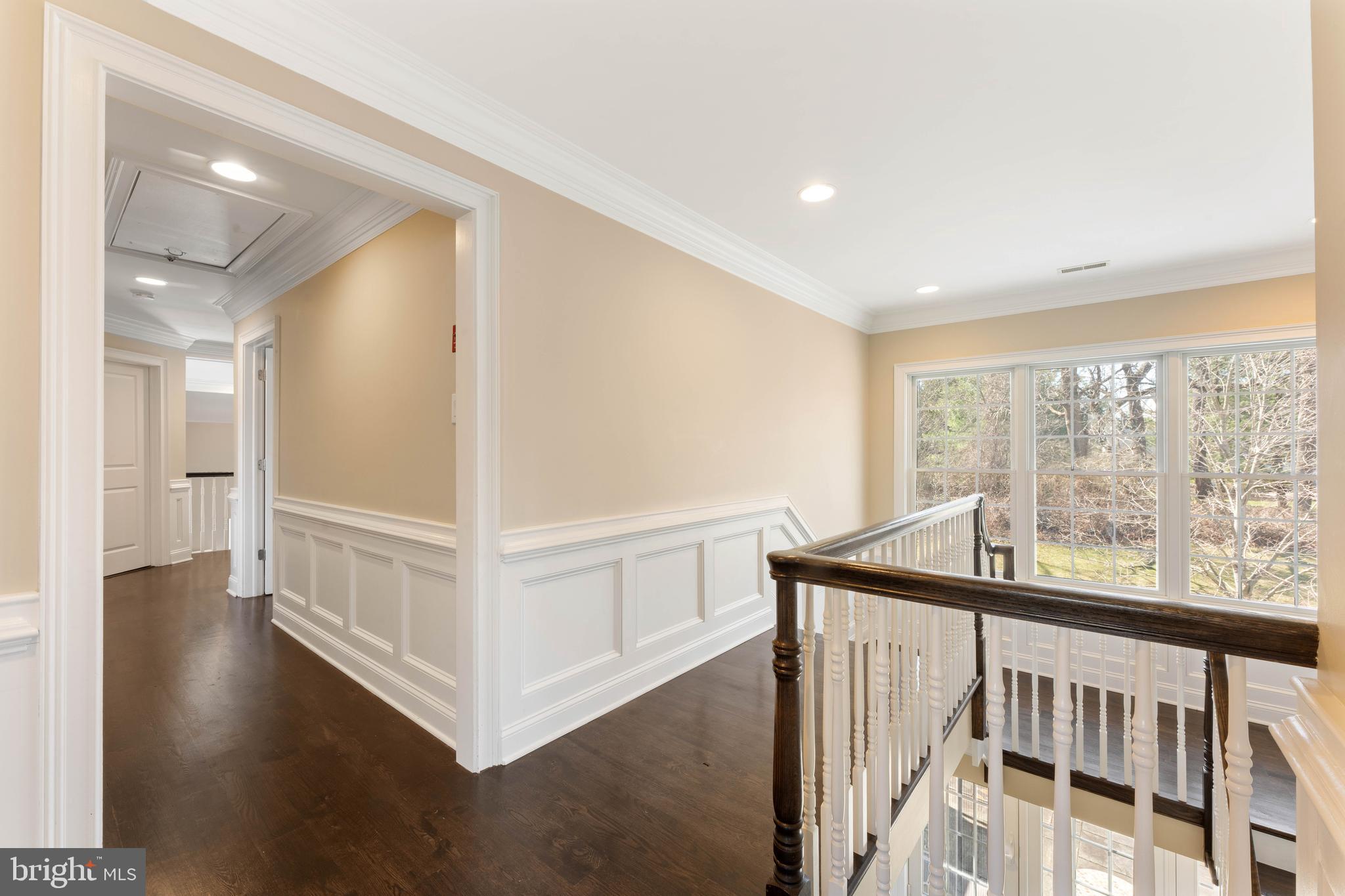 8 Quartermaster Road Feasterville-Trevose, PA 19053 - Photo 34 of 60 a view of hallway with wooden floor and windows