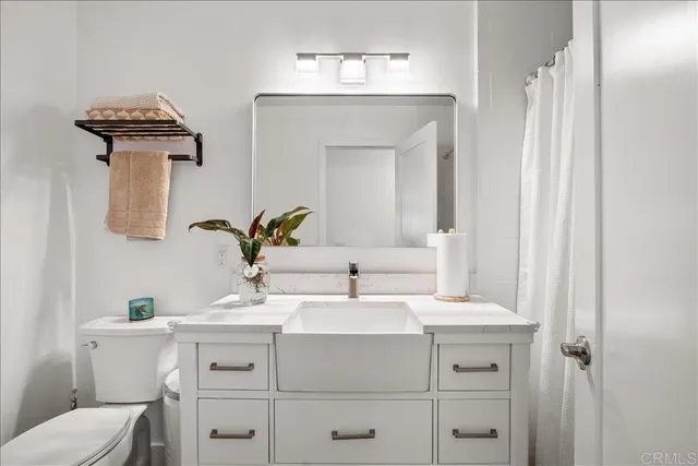 a bathroom with a sink and a toilet