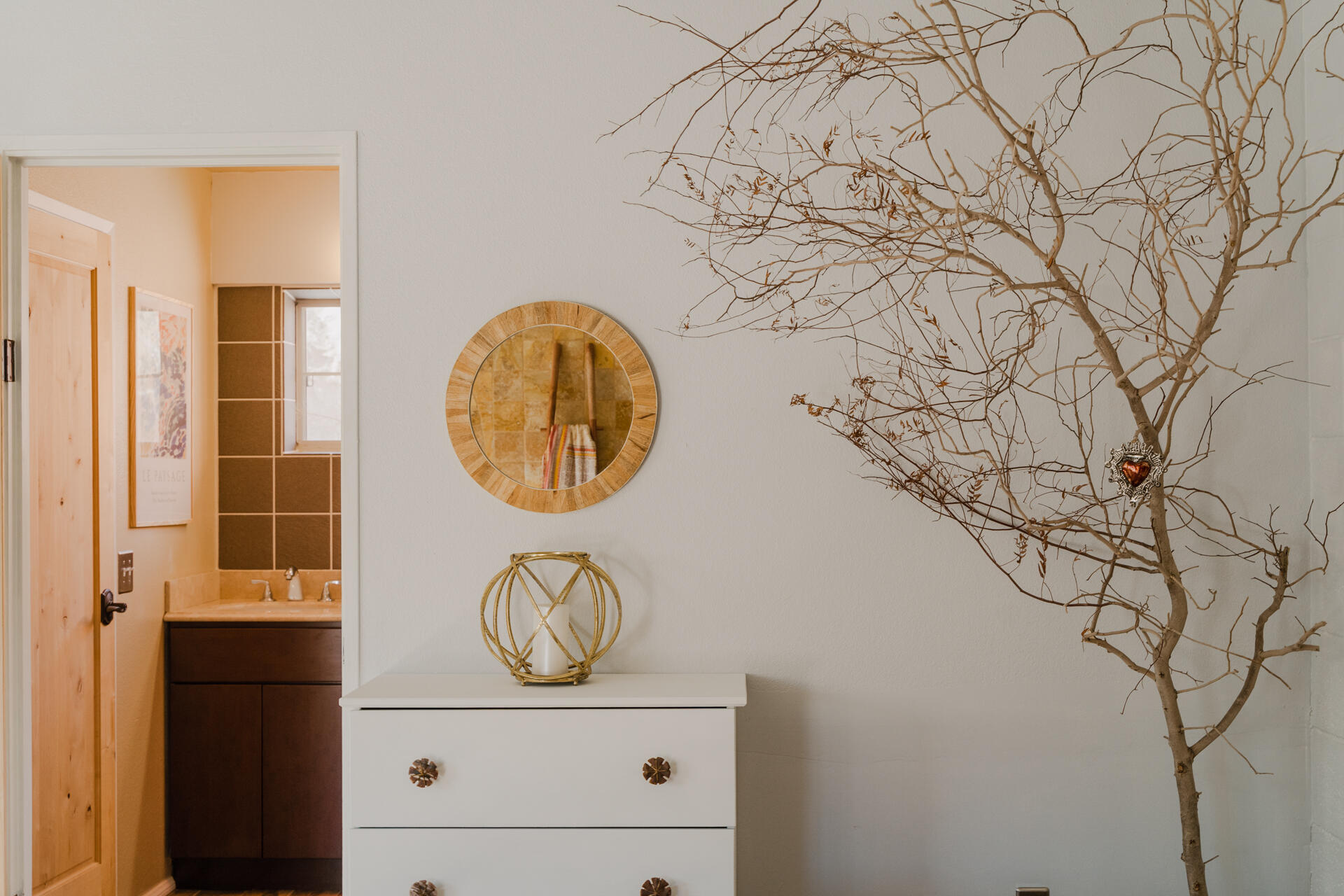 53019 Apache Trail Morongo Valley, CA 92256 - Photo 13 of 37 a bathroom with a sink and a mirror