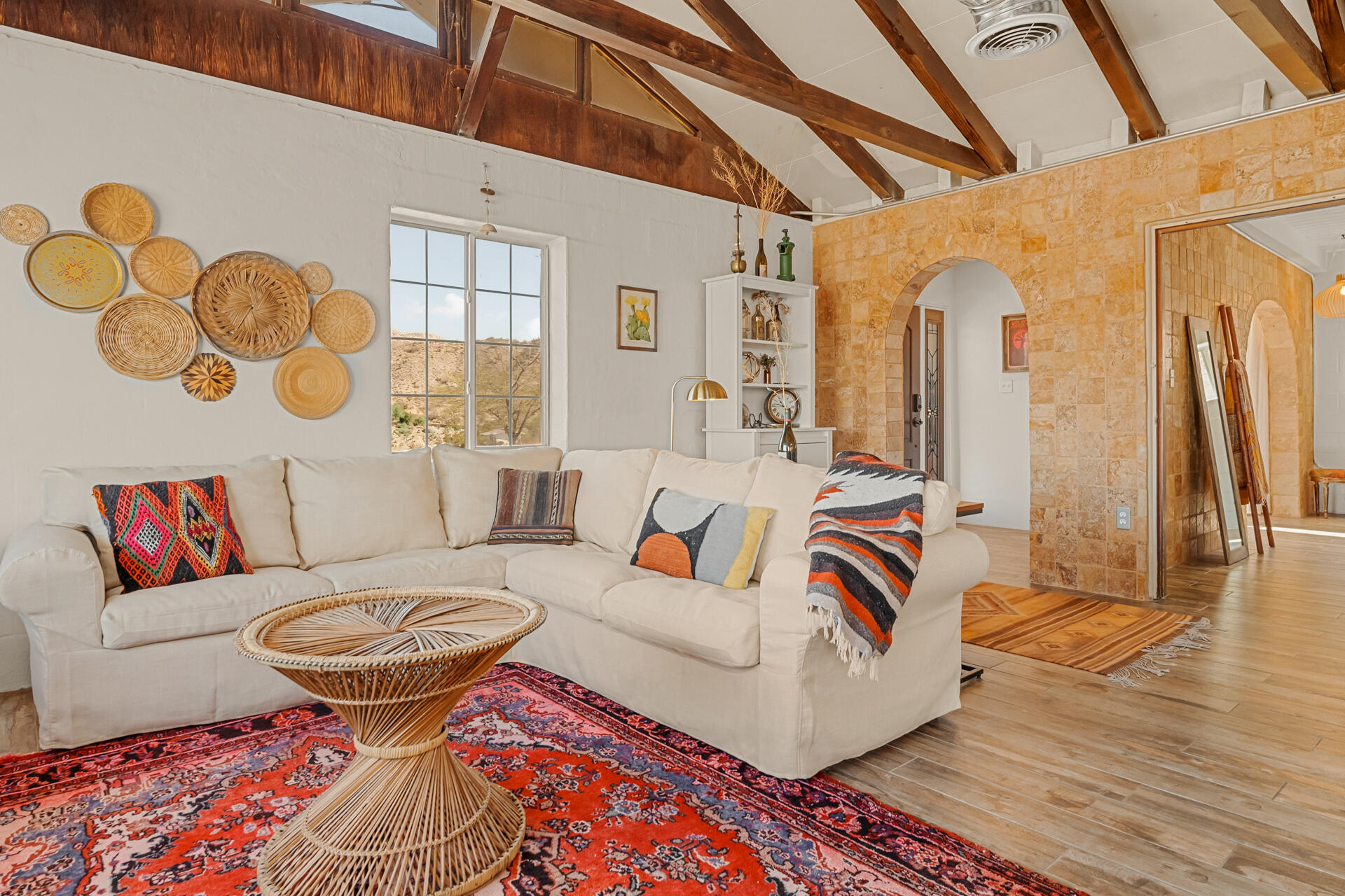 53019 Apache Trail Morongo Valley, CA 92256 - Photo 3 of 37 a living room with furniture and a wooden floor