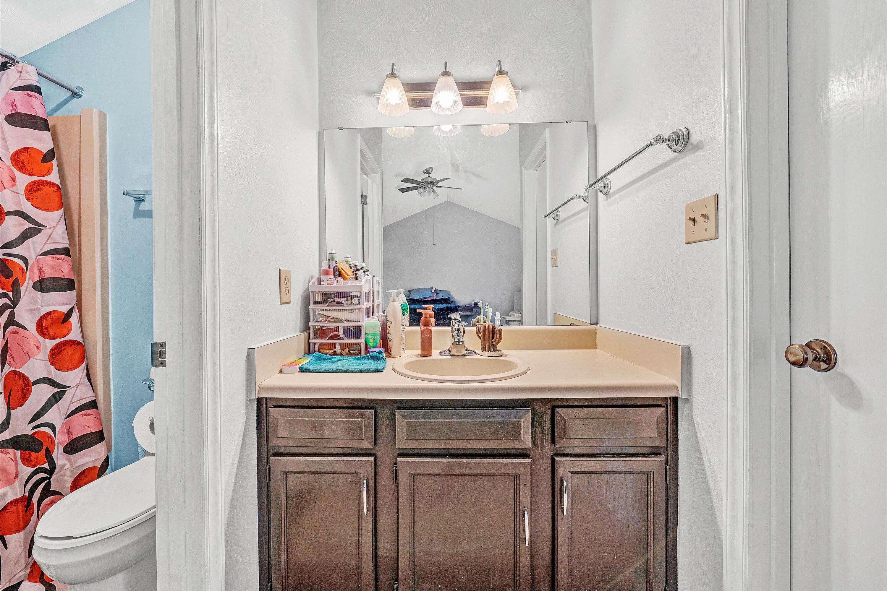 3309 Forest Ridge Road Roanoke, VA 24018 - Photo 15 of 18 a bathroom with a sink vanity mirror and toilet