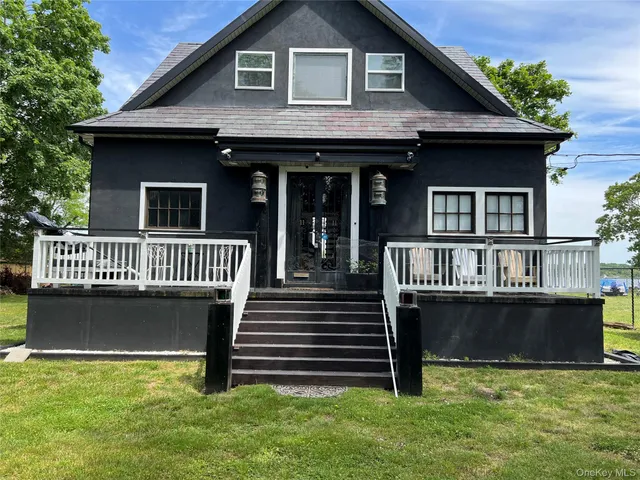 a view of a house with a deck