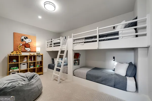 a car is parked in a room