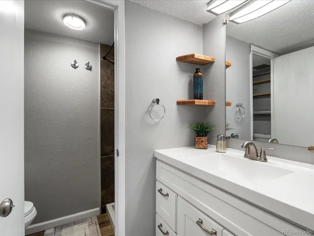 closeup view of a closet