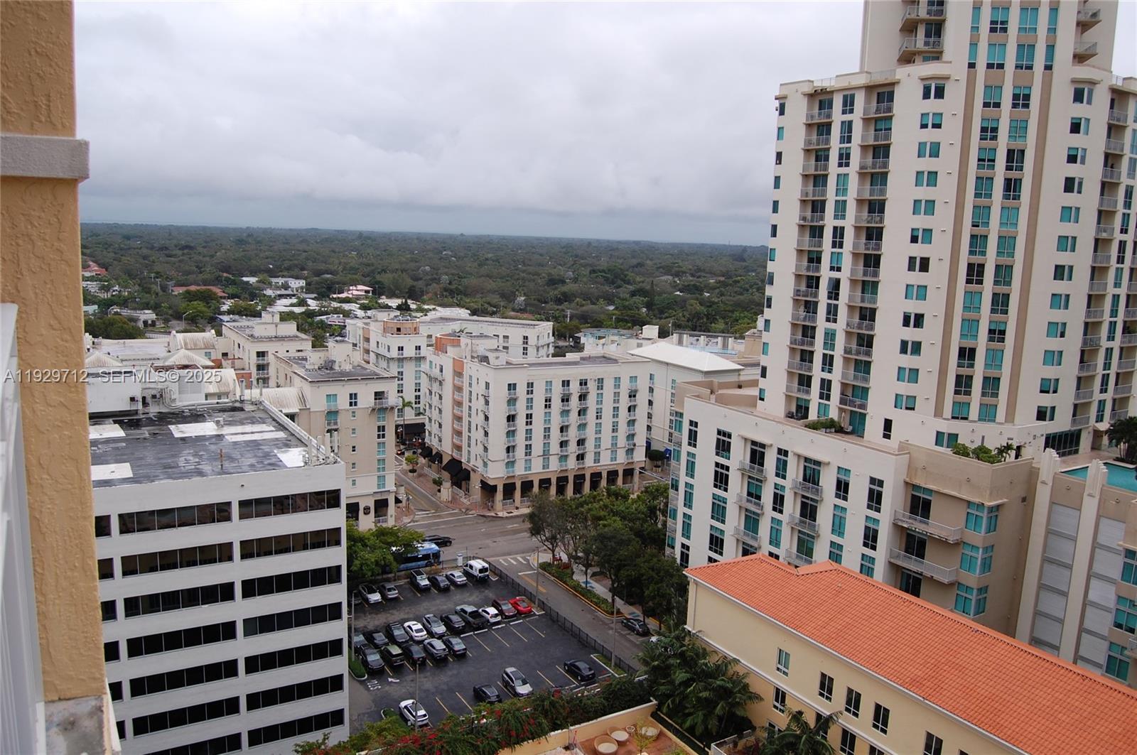 a view of a city from a terrace