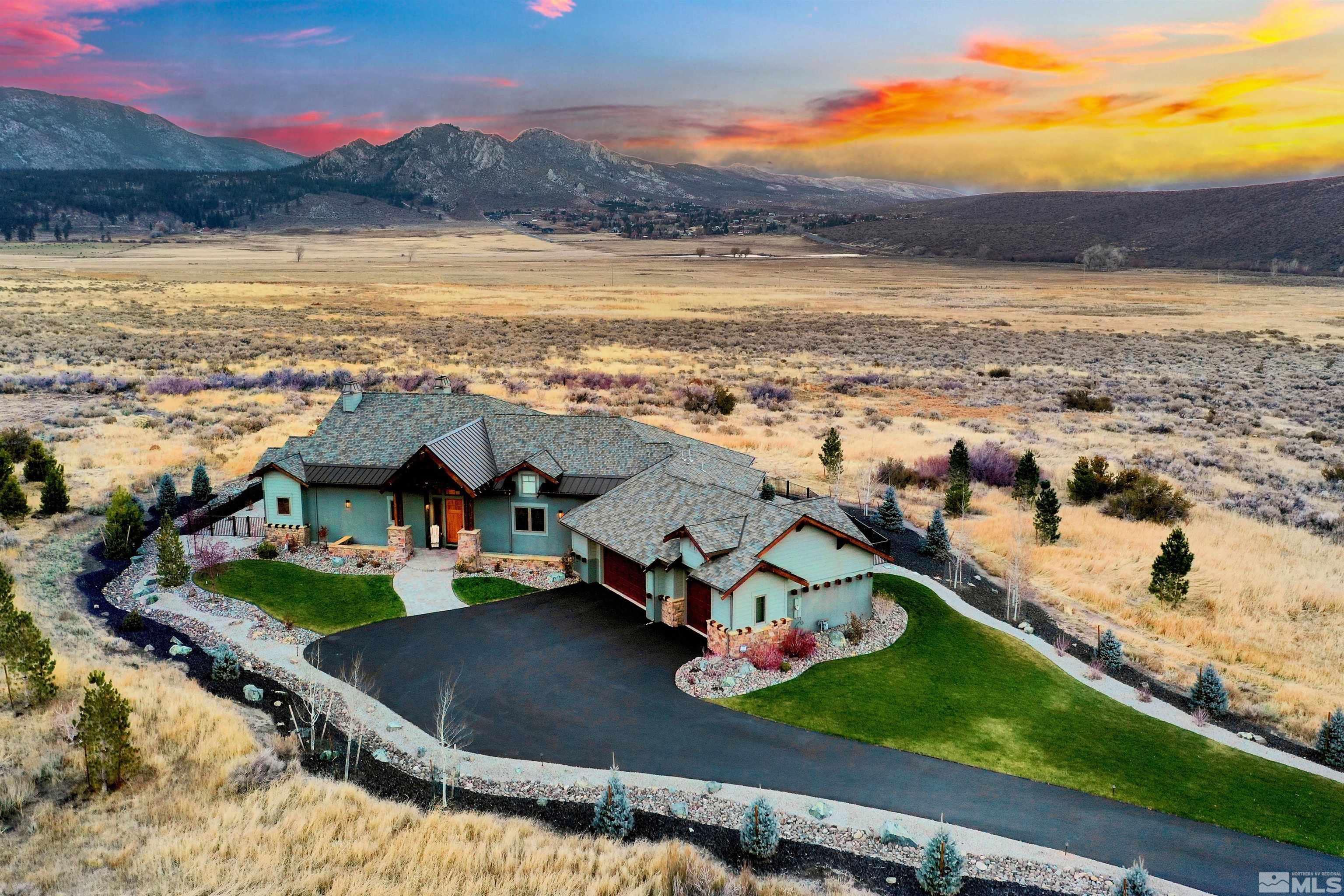 316 James Canyon Loop Genoa, NV 89411 - Photo 38 of 40 an aerial view of residential houses with outdoor space