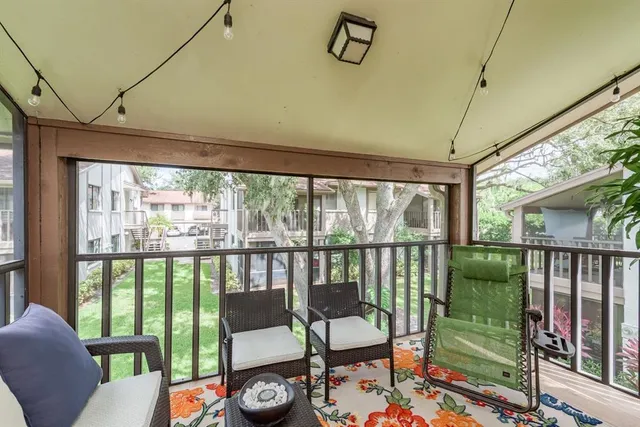 a view of a city from a balcony